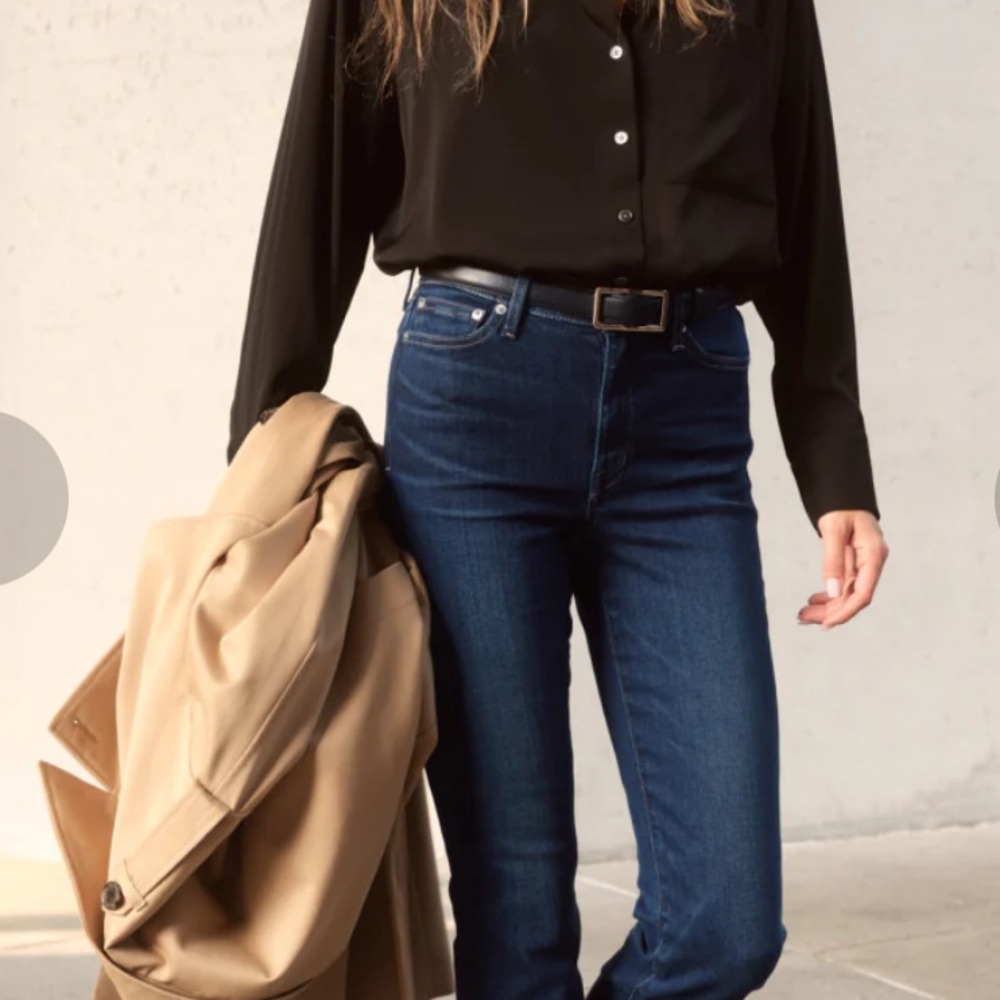 AYR “The POP” in “Icon” Dark Blue Straight Leg Jeans